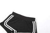 Women's Autumn Winter Fashion Long Sleeve Turndown Collar Slim Fit Shorts Set