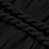 Women's Fashion Sexy Slash Shoulder See-Through Mesh Low Back Dress