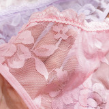 Women's Plus Size Lace Transparent Low Waist Thong