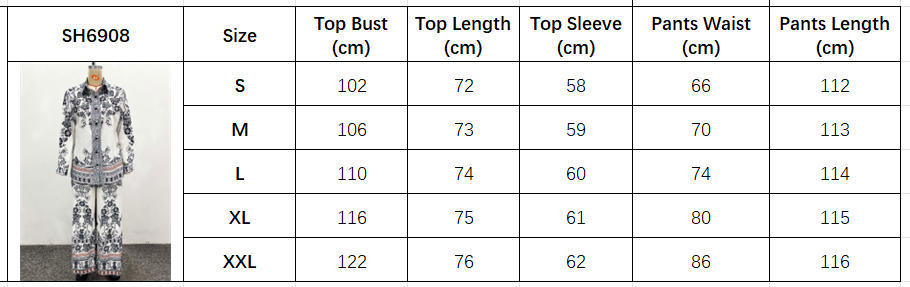 Women's African Trendy Turndown Collar Print Shirt Wide Leg Pants Set