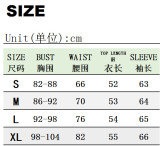 Women's Autumn Winter Sexy Tie Front Shirt Button Cut-Out Crop Long Sleeve U-Neck T-Shirt