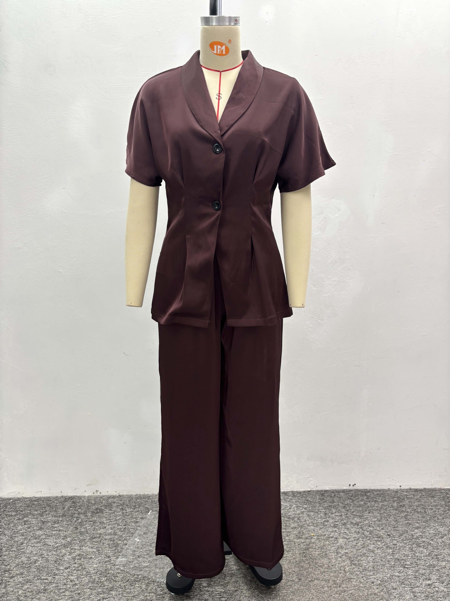 Women's African Fashion Chic Trendy V-Neck Shirt High Waist Pants Set