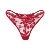 Women's Plus Size Lace Transparent Low Waist Thong