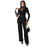 Women's Spring Solid Color Casual Jumpsuit
