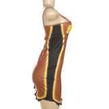 Women's Autumn Fashion Strap Low Back Irregular Dress