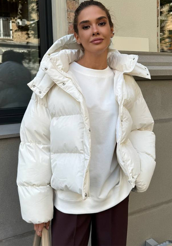 Women's Winter Cotton-padded Loose Hooded Short Jacket