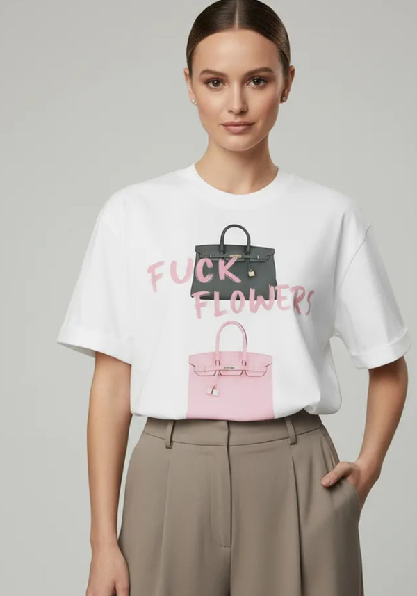 Women's Summer Cotton Fashion Chic Casual Print Oversize T-Shirt