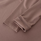 Women's Solid Color Halter Neck Round Neck Fashion Cut-Out Dress