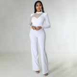 Women's Spring Solid Color Casual Jumpsuit