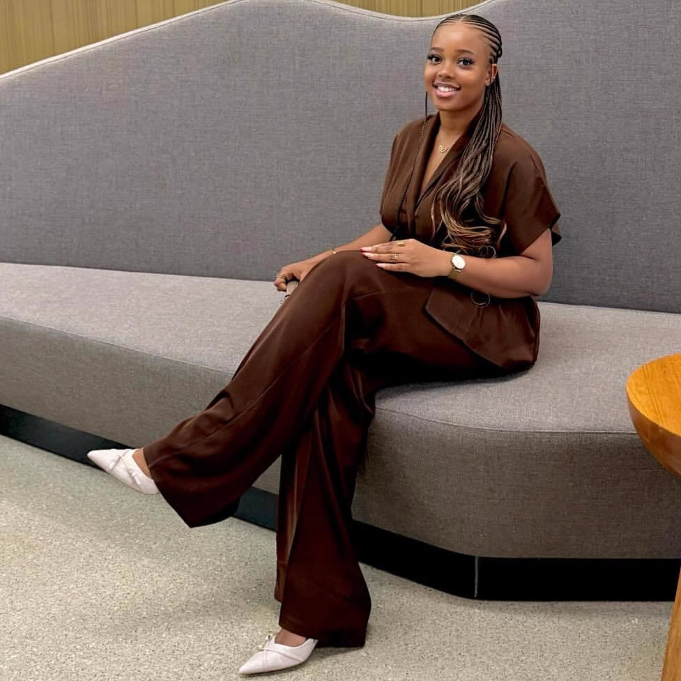 Women's African Fashion Chic Trendy V-Neck Shirt High Waist Pants Set