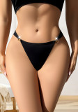 Women's Sexy Solid Color Bow Low Waist Thong
