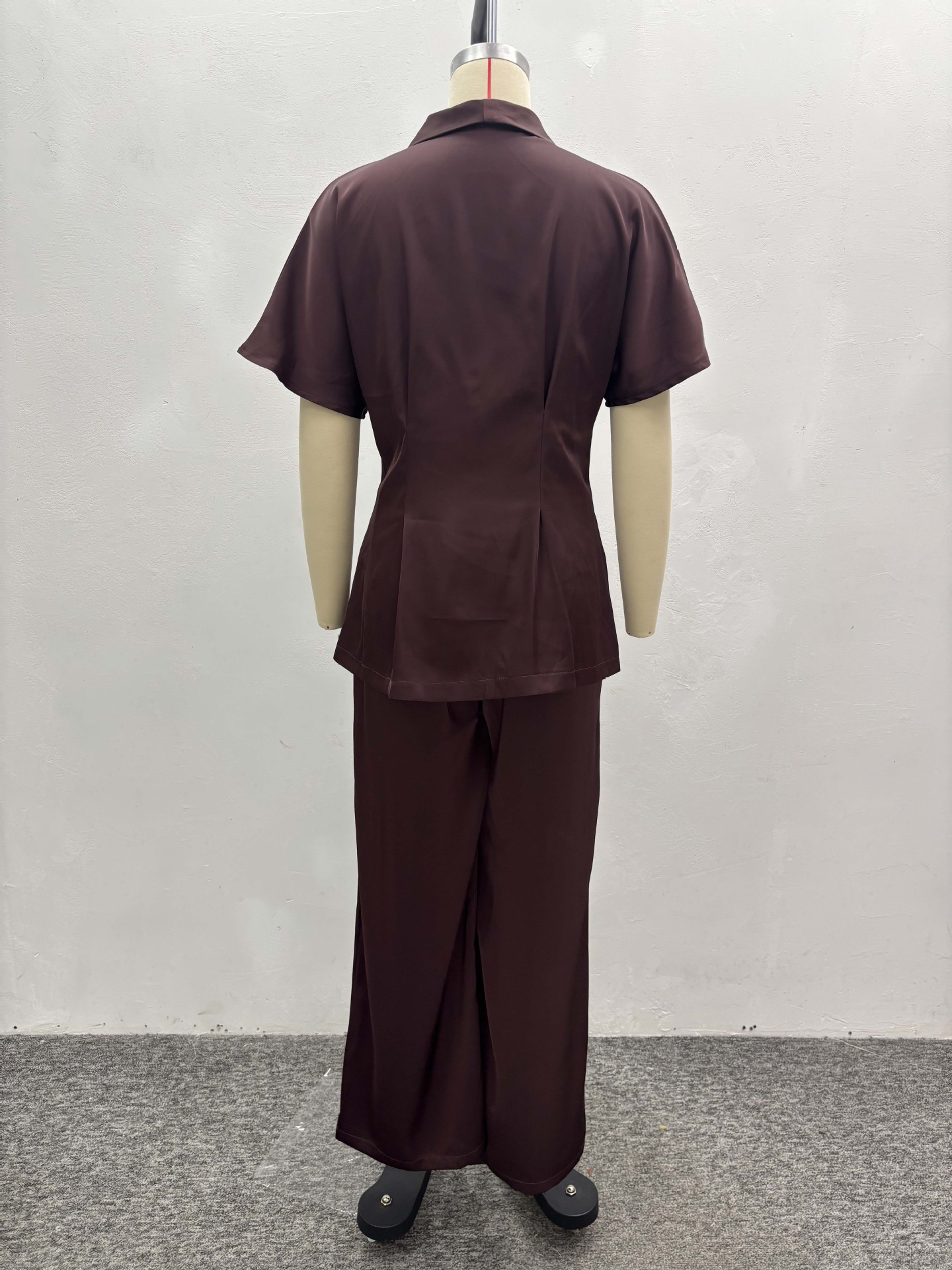 Women's African Fashion Chic Trendy V-Neck Shirt High Waist Pants Set