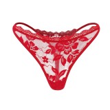 Women's Plus Size Lace Transparent Low Waist Thong