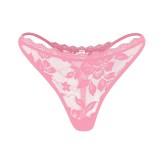 Women's Plus Size Lace Transparent Low Waist Thong