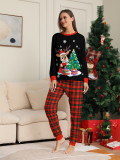 Christmas Family Matching Christmas Tree Reindeer Plaid Pajamas Set