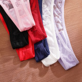 Women's Plus Size Lace Transparent Low Waist Thong