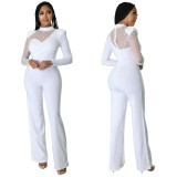 Women's Spring Solid Color Casual Jumpsuit