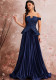 Women Elegant Sequin Patchwork Strapless Off-Shoulder Evening Dress