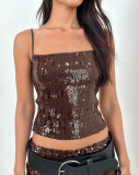 Women Elegant Sequined Camisole Top