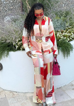 Plus Size African Women Elegant Printed Shirt and Pants Two-Piece Set Plus Size African Women Elegant Printed Shirt and Pants Two-Piece Set