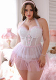 Plus-Size Women Lace Pajama Slip Sexy Lingerie