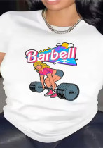 Women Round Neck Print Short-Sleeved T-Shirt Women Round Neck Print Short-Sleeved T-Shirt