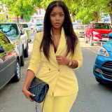 Women Casual Long Sleeve Blazer and Pant Two-Piece Set