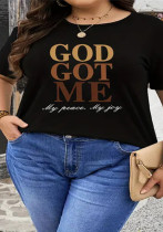 Women Round Neck Print Short-Sleeved T-Shirt Women Round Neck Print Short-Sleeved T-Shirt