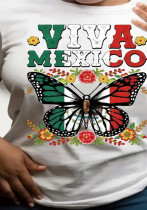 Women Round Neck Print Short-Sleeved T-Shirt Women Round Neck Print Short-Sleeved T-Shirt