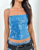 Women Elegant Sequined Camisole Top