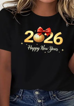 Women Round Neck Print Short-Sleeved T-Shirt Women Round Neck Print Short-Sleeved T-Shirt