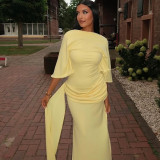 Women Backless Sexy Pleated Off-Shoulder Lace-Up Bodycon Dress