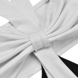 Women Sexy Strapless Casual Wide-Leg Dress Jumpsuit