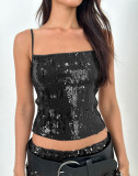 Women Elegant Sequined Camisole Top
