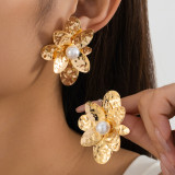 Women Gold Flower Earrings