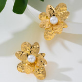 Women Gold Flower Earrings