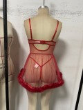 Women Christmas Sexy Lace Slip Dress Sexy Lingerie