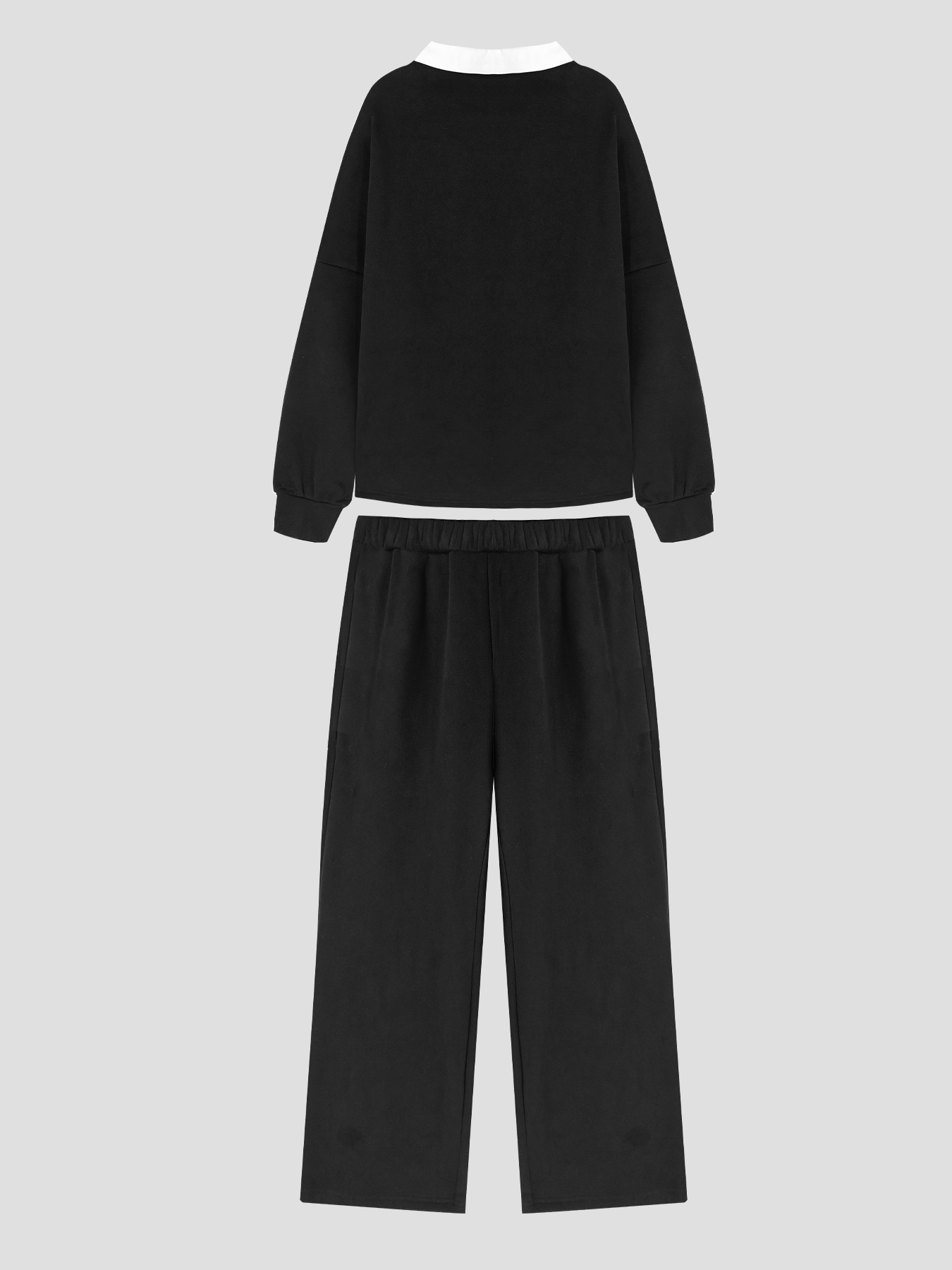 Women Fall/Winter Top and Wide-Leg Pants Two-Piece Set