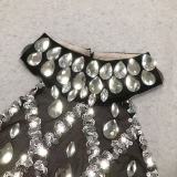 Women Rhinestone Sequin Embellished Formal Party Bandage Dress