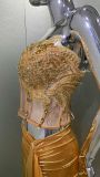 Women See-Through Strapless Top and Skirt Two-Piece Set
