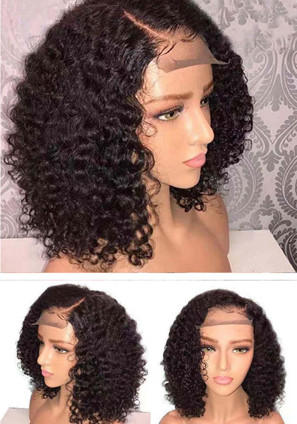 Women's Afro Kinky Curly Short Wig Synthetic Cap