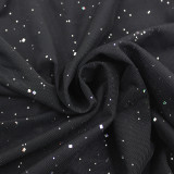 Women's Sexy Off-Shoulder Ruffled Bodycon Evening Dress Short Sleeveless Long Gown