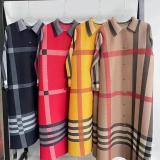 Women's African Single-Breast Plus Size Fashion Plaid British Chic Shirt Dress