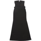 Autumn Women's Street Trend Strapless Tie-Front Sleeveless Tight-Fitting Slim Fit Dress