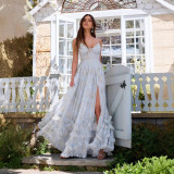 Summer Women's Beach Holiday Strap Slim Waist Maxi Dress