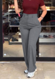 Women's High-Waist Elastic Wide-Leg Trousers