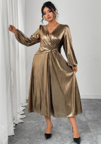 Women's Sexy Chic Lantern Sleeve High-Waist Bodycon Dress