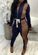 Autumn/Winter Women's Color-Blocked Zip-Up Top & Long Pants Two-Piece Set