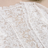 Women Spring/Autumn Lace-Cut Bell Bottom Long-Sleeved Top