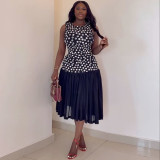 Women Summer Print Sleeveless Dress